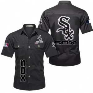 Chicago White Sox Fans Gift Short Sleeved Shirt, All Over Print Short Sleeved Shirt For Sport Fan, Custom Name MLB140072325465-Black