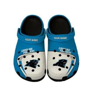 Carolina Panthers Fans Gift Crocs, All Over Print Crocs For Sport Fan, Custom Name NFL127072225125 - Black