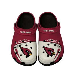 Arizona Cardinals Fans Gift Crocs, All Over Print Crocs For Sport Fan, Custom Name NFL127072225128 - Black