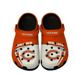 Chicago Bears Fans Gift Crocs, All Over Print Crocs For Sport Fan, Custom Name NFL1270722147 - Black