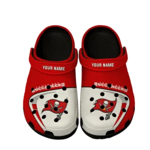 Tampa Bay Buccaneers Fans Gift Crocs, All Over Print Crocs For Sport Fan, Custom Name NFL1270722153 - Black