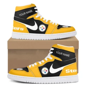 Pittsburgh Steelers Fans Gift Air Jordan 1 High, All Over Print Air Jordan 1 High For Sport Fan, Custom Name NFL134072225127