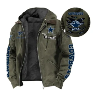 Dallas Cowboys Fans Gift Hooded And Flannel Hoodie, All Over Print Hoodie For Sport Fan, Custom Name NFL135072325123 - Green