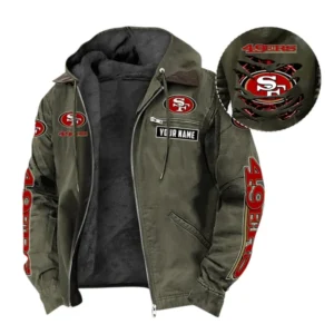 San Francisco 49ers Fans Gift Hooded And Flannel Hoodie, All Over Print Hoodie For Sport Fan, Custom Name NFL135072325125 - Green