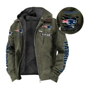 New England Patriots Fans Gift Hooded And Flannel Hoodie, All Over Print Hoodie For Sport Fan, Custom Name NFL135072325127 - Green