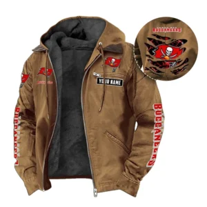 Tampa Bay Buccaneers Fans Gift Hooded And Flannel Hoodie, All Over Print Hoodie For Sport Fan, Custom Name NFL135072325138 - Camel