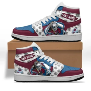 Colorado Avalanche Fans Gift Air Jordan 1 High, All Over Print Air Jordan 1 High For Sport Fan, Custom Name NHL109080125455