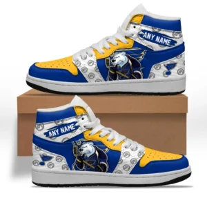 St. Louis Blues Fans Gift Air Jordan 1 High, All Over Print Air Jordan 1 High For Sport Fan, Custom Name NHL109080125466