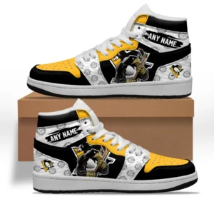 Pittsburgh Penguins Fans Gift Air Jordan 1 High, All Over Print Air Jordan 1 High For Sport Fan, Custom Name NHL109080125469