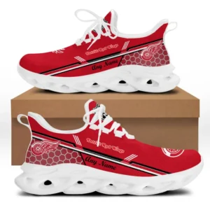 Detroit Red Wings Fans Gift Max Soul Shoes, All Over Print Max Soul Shoes For Sport Fan, Custom Name NHL109080125502
