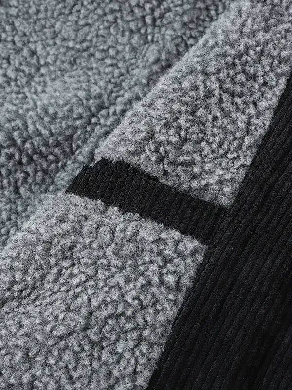 thickened corduroy jacket black 2