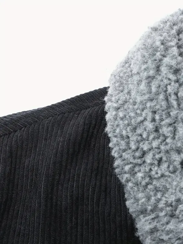 thickened corduroy jacket black 3