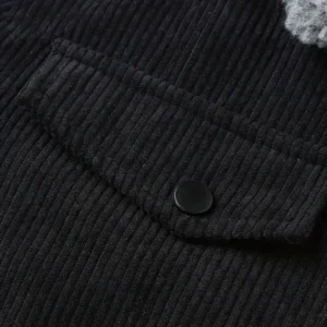 thickened corduroy jacket black 4