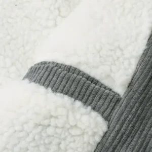 thickened corduroy jacket gray 2