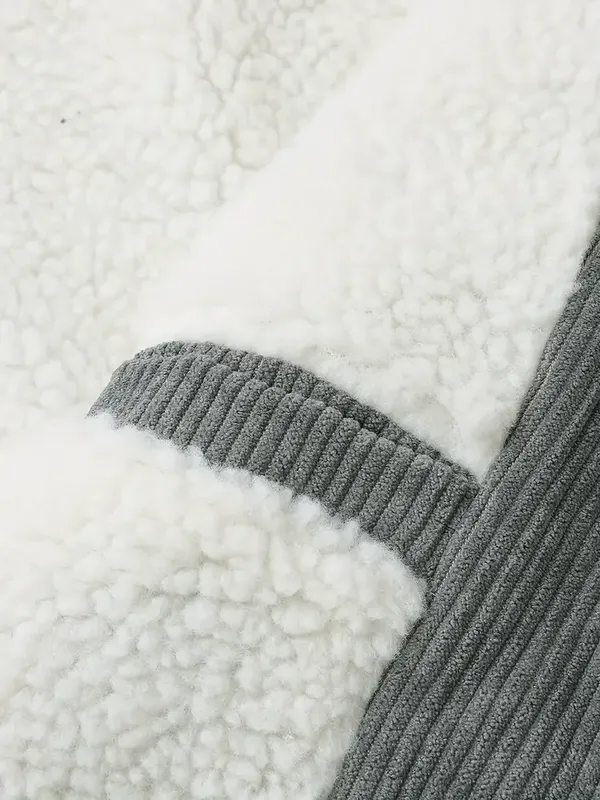 thickened corduroy jacket gray 2