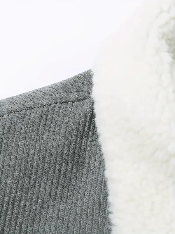thickened corduroy jacket gray 3