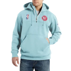 Sport Fan Casual Stand Up Collar Hoodie For Sport Lover HVN1243AH081625 - Light Blue