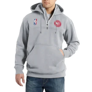 Sport Fan Casual Stand Up Collar Hoodie For Sport Lover HVN1243AH081625 - Light Gray