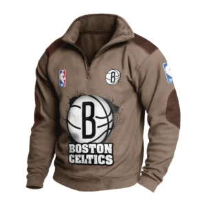 Sport Fan Stand-up Collar Sweatshirt For Football Lover HVN1243BN081625 - Brown