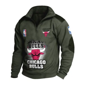 Sport Fan Stand-up Collar Sweatshirt For Sport Lover HVN1243CB081625 - Army Green