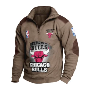 Sport Fan Stand-up Collar Sweatshirt For Football Lover HVN1243CB081625 - Brown