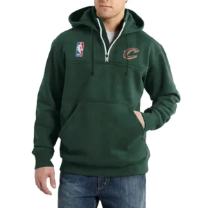 Sport Fan Casual Stand Up Collar Hoodie For Sport Lover HVN1243CC081625 - Dark Green