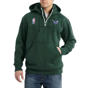 Sport Fan Casual Stand Up Collar Hoodie For Sport Lover HVN1243CH081625 - Dark Green
