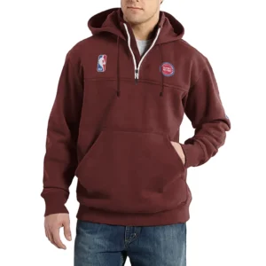Sport Fan Casual Stand Up Collar Hoodie For Sport Lover HVN1243DP081625 - Deep Red