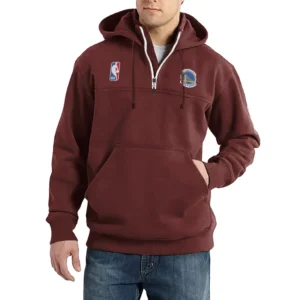 Sport Fan Casual Stand Up Collar Hoodie For Sport Lover HVN1243GSW081625 - Deep Red