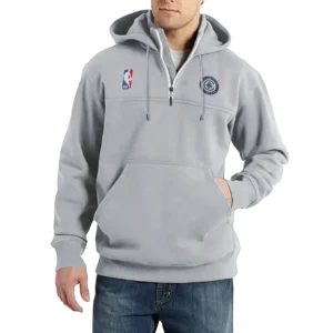 Sport Fan Casual Stand Up Collar Hoodie For Sport Lover HVN1243LAC081625 - Light Gray