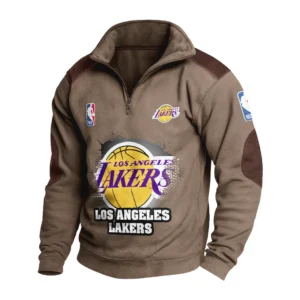 Sport Fan Stand-up Collar Sweatshirt For Football Lover HVN1243LAL081625 - Brown