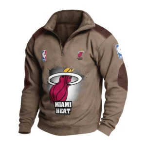 Sport Fan Stand-up Collar Sweatshirt For Football Lover HVN1243MH081625 - Brown