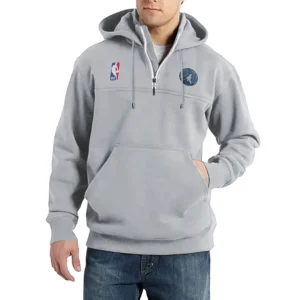 Sport Fan Casual Stand Up Collar Hoodie For Sport Lover HVN1243MT081625 - Light Gray