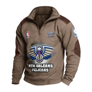 Sport Fan Stand-up Collar Sweatshirt For Football Lover HVN1243NOP081625 - Brown
