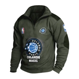 Sport Fan Stand-up Collar Sweatshirt For Sport Lover HVN1243OM081625 - Army Green