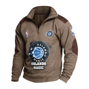 Sport Fan Stand-up Collar Sweatshirt For Football Lover HVN1243OM081625 - Brown