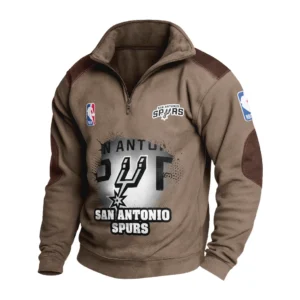 Sport Fan Stand-up Collar Sweatshirt For Football Lover HVN1243SAS081625 - Brown