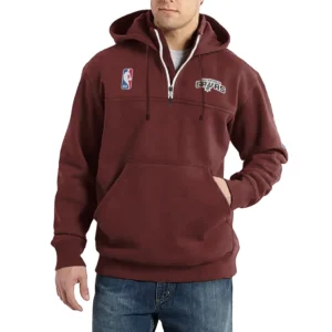 Sport Fan Casual Stand Up Collar Hoodie For Sport Lover HVN1243SAS081625 - Deep Red