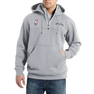 Sport Fan Casual Stand Up Collar Hoodie For Sport Lover HVN1243SAS081625 - Light Gray