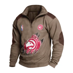 Sport Fan Stand-up Collar Sweatshirt For Football Lover HVN1244AH082025 - Brown
