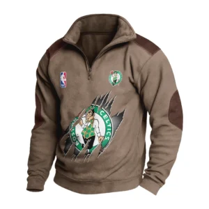 Sport Fan Stand-up Collar Sweatshirt For Football Lover HVN1244BC082025 - Brown