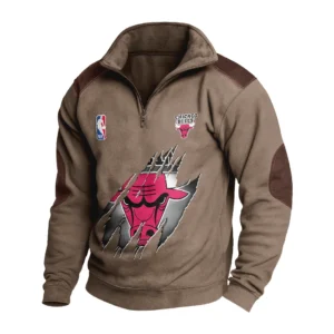 Sport Fan Stand-up Collar Sweatshirt For Football Lover HVN1244CB082025 - Brown