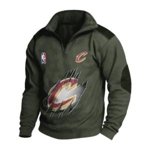 Sport Fan Stand-up Collar Sweatshirt For Sport Lover HVN1244CC082025 - Army Green