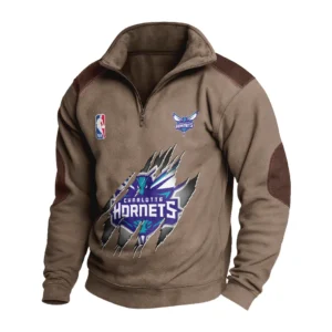 Sport Fan Stand-up Collar Sweatshirt For Football Lover HVN1244CH082025 - Brown