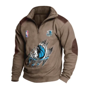 Sport Fan Stand-up Collar Sweatshirt For Football Lover HVN1244DM082025 - Brown