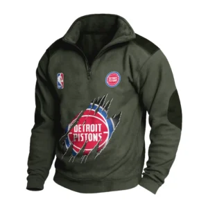 Sport Fan Stand-up Collar Sweatshirt For Sport Lover HVN1244DP082025 - Army Green