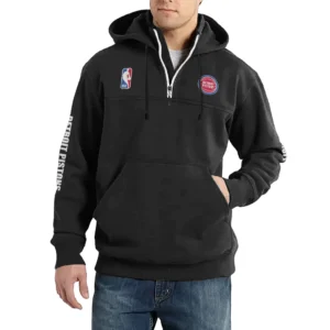Sport Fan Casual Stand Up Collar Hoodie For Football Lover HVN1244DP082025 - Black