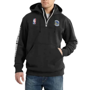 Sport Fan Casual Stand Up Collar Hoodie For Football Lover HVN1244GSW082025 - Black