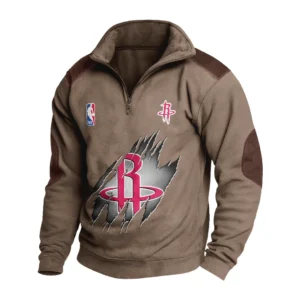 Sport Fan Stand-up Collar Sweatshirt For Football Lover HVN1244HR082025 - Brown