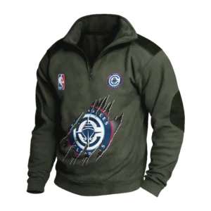 Sport Fan Stand-up Collar Sweatshirt For Sport Lover HVN1244LAC082025 - Army Green